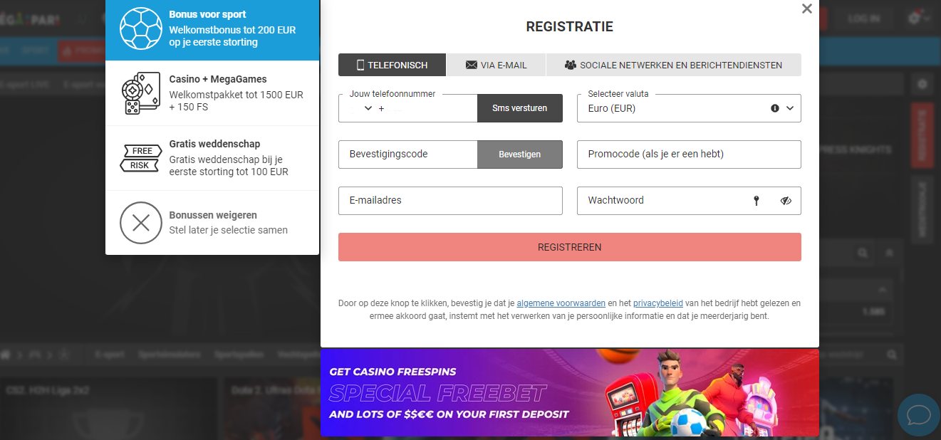 Megapari Registration