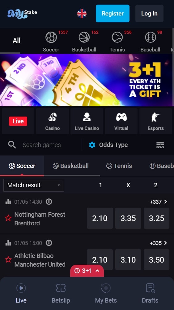 Voetbalwedden met goede kansen