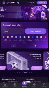 BCCoin Sportsbook-homepage